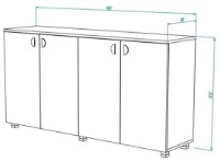 Dulăpior Компанит Рио № 8 1600 Дуб Санома/Белый imaginea #3 — magazin online Desire.md