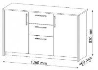 Comodă Sokme Сара 1360 Pino Aurelio/Madagascar imaginea #4 — magazin online Desire.md