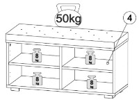 Rafturi pentru pantofi ML-Mobila ML-9 Stejar Kraft Alb imaginea #3 — magazin online Desire.md