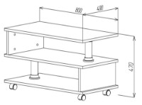 Журнальный столик ML-Mobila МЛ-2 №2 Дуб Крафт Белый фото №2 — интернет-магазин Desire.md
