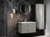 Шкаф с умывальником Martat Vanity 90cm Grey (17327) фото №3 — интернет-магазин Desire.md
