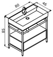 Dulap cu lavoar Orka Vegas 80 White (01885) imaginea #2 — magazin online Desire.md