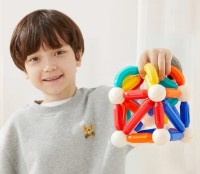 Set de construcție Mideer Rainbow Cylinders 60pcs (MD1169) imaginea #6 — magazin online Desire.md