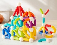 Set de construcție Mideer Rainbow Cylinders 60pcs (MD1169) imaginea #1 — magazin online Desire.md