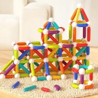 Set de construcție Mideer Rainbow Cylinders 100pcs (MD1170)