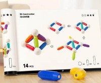 Set de construcție Mideer Rainbow Cylinders 100pcs (MD1170) imaginea #2 — magazin online Desire.md