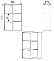 Etajeră Компанит П-34 Nimfeia Alb imaginea #2 — magazin online Desire.md