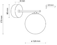 Candelabru de perete Tk-Lighting Estera Gold (4778) imaginea #2 — magazin online Desire.md