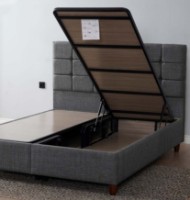 Кровать Oskar Side Dark Grey 140x190cm фото №4 — интернет-магазин Desire.md