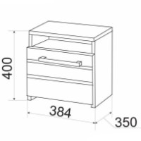 Noptieră Ambianta Fenix 384x350x400mm Nuс imaginea #2 — magazin online Desire.md