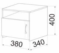 Noptieră Ambianta Inter 380x340x400mm Sonoma inchis imaginea #2 — magazin online Desire.md