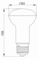 Лампа IEK LLE-R63-8-230-40-E27 фото №2 — интернет-магазин Desire.md
