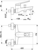 Смеситель для ванны Armatura Amazonit (101955) фото №2 — интернет-магазин Desire.md