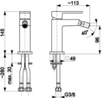 Baterie pentru bideu Armatura Logon (107948) imaginea #2 — magazin online Desire.md