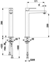 Смеситель для умывальника Armatura Logon (107949) фото №2 — интернет-магазин Desire.md