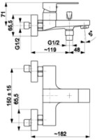 Baterie pentru cadă Armatura Logon (107950) imaginea #2 — magazin online Desire.md