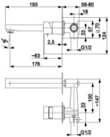 Смеситель для умывальника Armatura Logon (114556) фото №2 — интернет-магазин Desire.md