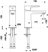 Baterie lavoar Armatura Narva (103860) imaginea #2 — magazin online Desire.md