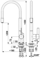 Baterie bucătărie Armatura Calix (101512) imaginea #2 — magazin online Desire.md