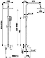 Set pentru duș Armatura Logon (108575) imaginea #2 — magazin online Desire.md