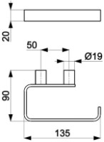 Suport hârtie igienică Armatura Moza (109165) imaginea #2 — magazin online Desire.md