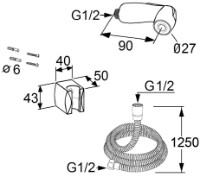 Гигиенический душ Kludi Bozz (7304205-00) фото №2 — интернет-магазин Desire.md