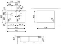 Chiuvetă de bucătărie Smeg VR12S3434RS imaginea #2 — magazin online Desire.md