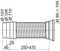 Гофра для унитаза Wirquin D110 (RWAH1090) фото №2 — интернет-магазин Desire.md