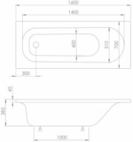 Ванна Imprese Rozkos b0701016070 фото №2 — интернет-магазин Desire.md