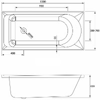 Ванна Imprese Valtice b0700655070 фото №2 — интернет-магазин Desire.md