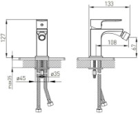 Смеситель для биде VOLLE Leon (1511.020101) фото №2 — интернет-магазин Desire.md