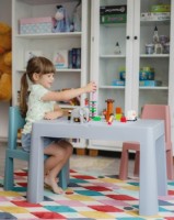 Măsuță pentru copii cu scaune Tega Baby Teggi Multifun (TI-011-174) Grey/Old Rose/Turquoise imaginea #4 — magazin online Desire.md