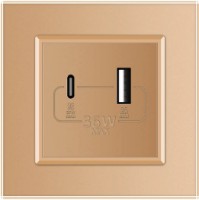 Розетка Livolo VL-C7FCUA18W.UC18W-2AP