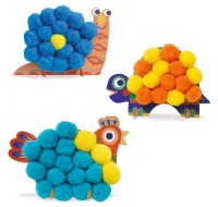 Set de decorare Djeco Gros Pompons DJ09871