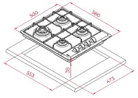 Газовая панель Teka HLX 640 KBC0E BK фото №2 — интернет-магазин Desire.md