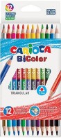 Creioane colorate Carioca BiColor (53218) 12pcs