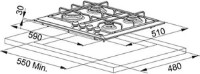 Газовая панель Franke FHMR 604 4G XS E фото №2 — интернет-магазин Desire.md