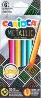 Набор цветных карандашей Carioca Metallic Maxi (53257) 6pcs