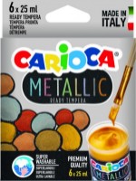 Vopsele de artă Carioca Metallic Tempera (53227) 6pcs