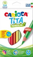 Creioane colorate Carioca Tita Maxi Triangular (53210) 12pcs