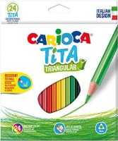 Creioane colorate Carioca Tita Triangular (53213) 24pcs