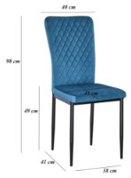 Стул Beterr DC-2329 Blue фото №2 — интернет-магазин Desire.md