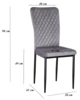 Стул Beterr DC-2329 Grey фото №4 — интернет-магазин Desire.md