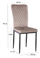 Стул Beterr DC-2329 Dark Brown фото №2 — интернет-магазин Desire.md