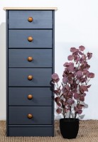 Комод MobiCasa Lia 3 43x35x104 Graphite/Antic фото №1 — интернет-магазин Desire.md