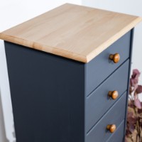 Комод MobiCasa Lia 3 43x35x104 Graphite/Antic фото №3 — интернет-магазин Desire.md