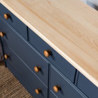 Comodă MobiCasa Lia 7 116x35x73 Graphit/Antic imaginea #2 — magazin online Desire.md