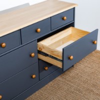 Comodă MobiCasa Lia 7 116x35x73 Graphit/Antic imaginea #4 — magazin online Desire.md