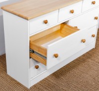 Comodă MobiCasa Lia 7 116x35x73 White/Antic imaginea #3 — magazin online Desire.md