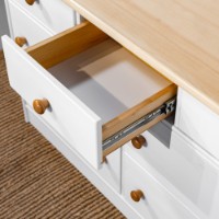 Comodă MobiCasa Lia 7 116x35x73 White/Antic imaginea #4 — magazin online Desire.md